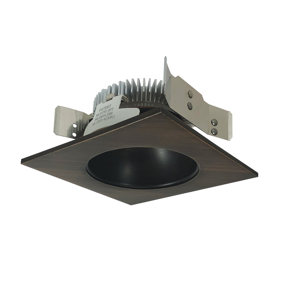 4&#34; Cobalt Shallow High Lumen LED Trim, Square/Round Reflector, 1250lm, 2700K, Bronze