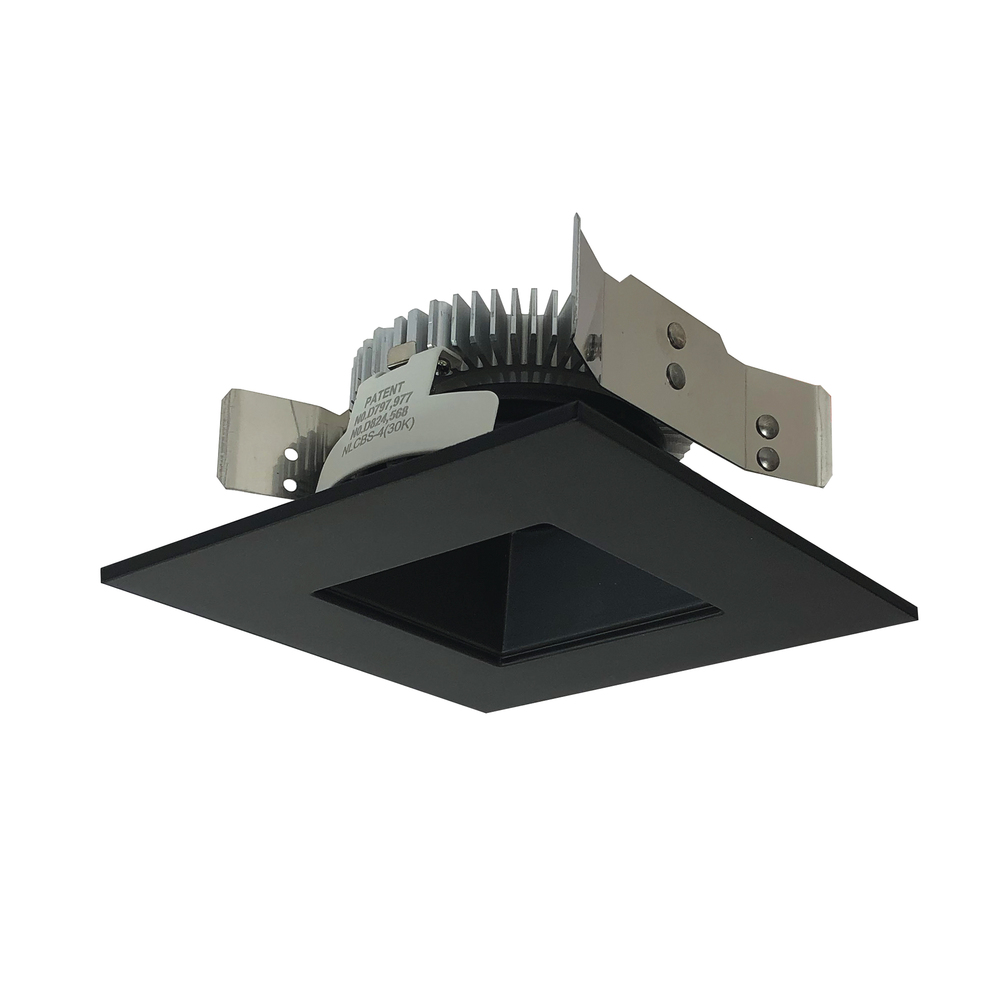 4&#34; Cobalt Shallow High Lumen LED Trim, Square/Square Regress, 1250lm, 3000K, Black