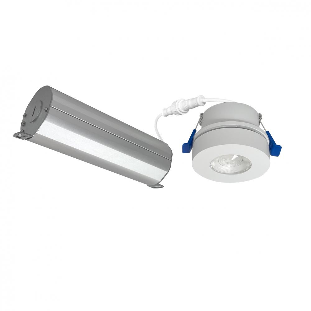 2&#34; M-Wave Can-less Adjustable LED Downlight, 3000K, Matte Powder White finish