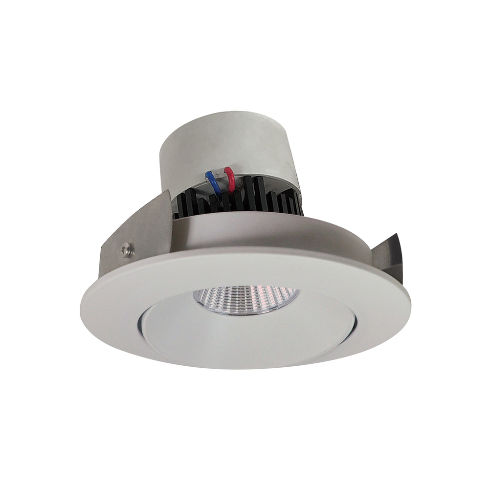 4&#34; Pearl LED Round Adjustable Cone Retrofit, 1000lm / 12W, 2700K, White Reflector / White Flange