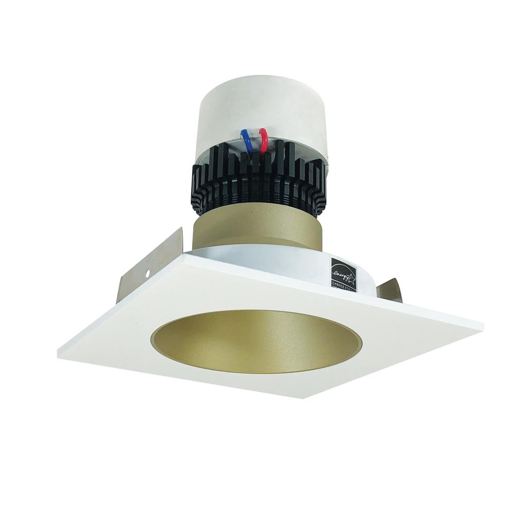 4&#34; Pearl LED Square Retrofit Reflector with Round Aperture, 1000lm / 12W, 4000K, Champagne Haze
