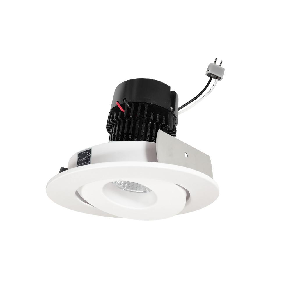 4&#34; Pearl Low Voltage LED Round Adjustable Gimbal Retrofit, 1050lm / 11W, 2700K, White Finish