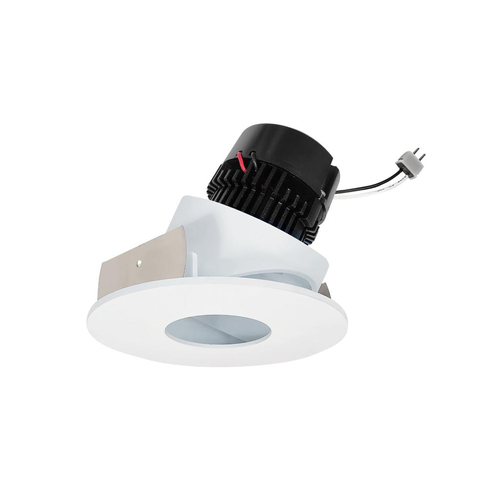 4&#34; Pearl Low Voltage LED Round Adjustable Pinhole Retrofit, 950lm / 11W, 4000K, Matte Powder