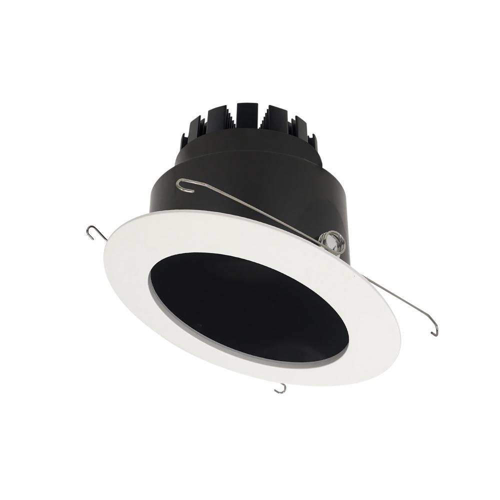 6&#34; Marquise III Round Slope Reflector, 1200lm, 4000K, Flood Optic, Black Reflector/White Flange