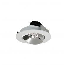 Nora NIO-4RC40QCMPW - 4&#34; Iolite LED Round Adjustable Cone Reflector, 10-Degree Optic, 900lm / 12W, 4000K, Specular