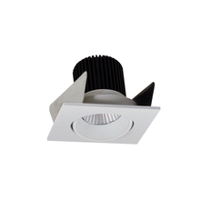 Nora NIOB-2SC35XWW/10 - 2&#34; Iolite LED Square Adjustable Cone Reflector, 1000lm / 14W, 3500K, White Reflector / White