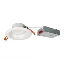 Nora NLTH-41TW-MPWLE4 - 4&#34; Theia LED Downlight with Selectable CCT, 120-277V 0-10V, Matte Powder White Finish