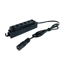 Nora NMPA-6P-24B - 24&#34; 6-Port Power Line Interconnect for Josh Puck, Black Finish