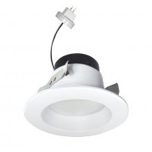 Nora NOXLV-4R1TWWW - 4&#34; Onyx 12Vac Retrofit Reflector, 800lm / 11W, Selectable CCT, White Finish