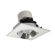 Nora NPR-4SC40XCMPW - 4&#34; Pearl LED Square Adjustable Cone Retrofit, 1000lm / 12W, 4000K, Specular Clear Reflector /