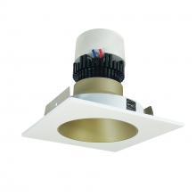 Nora NPR-4SNDC40XCHMPW - 4&#34; Pearl LED Square Retrofit Reflector with Round Aperture, 1000lm / 12W, 4000K, Champagne Haze