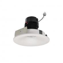 Nora NPRLV-4RNB40XWW - 4" Pearl Low Voltage LED Round Bullnose Retrofit, 1200lm / 11W, 4000K, White Finish