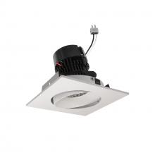 Nora NPRLV-4SC30XWW - 4&#34; Pearl Low Voltage LED Square Adjustable Cone Retrofit, 1200lm / 11W, 3000K, White Reflector /