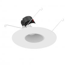 Nora NPRLV-56RSLA40XMPW - 5"/6" Pearl Low Voltage LED Round Adjustable Slot Retrofit, 1050lm / 11W, 3000K, Matte