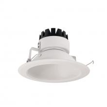 Nora NRM3-61L230FWW - 6&#34; Marquise III Round Open Reflector, 1500lm, 3000K, Flood Optic, White Reflector/White Flange