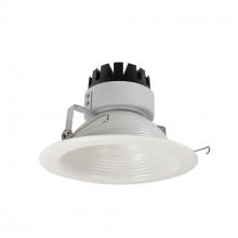 Nora NRM3-62L230FWW - 6&#34; Marquise III Round Baffle, 1500lm, 3000K, Flood Optic, White Baffle/White Flange