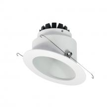 Nora NRM3-6S1L140FW - 6&#34; Marquise III Round Slope Reflector, 900lm, 4000K, Flood Optic, White Reflector/White Flange