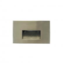 Nora NSW-740/30BN - Ari LED Step Light w/ Horizontal Wall Wash Face Plate, 88lm / 5W, 3000K, Brushed Nickel Finish