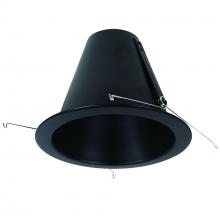 Nora NTM-710BBAL - 6&#34; Air-Tight Aluminum Cone Reflector, Black