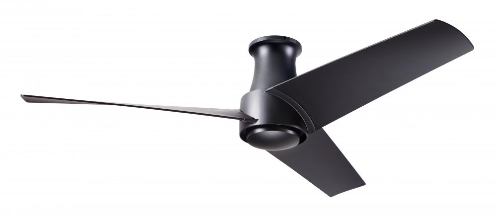 Ambit Flush DC Fan- Matte Black Finish; 56&#34; Matte Black Blades; No Light; Remote Control