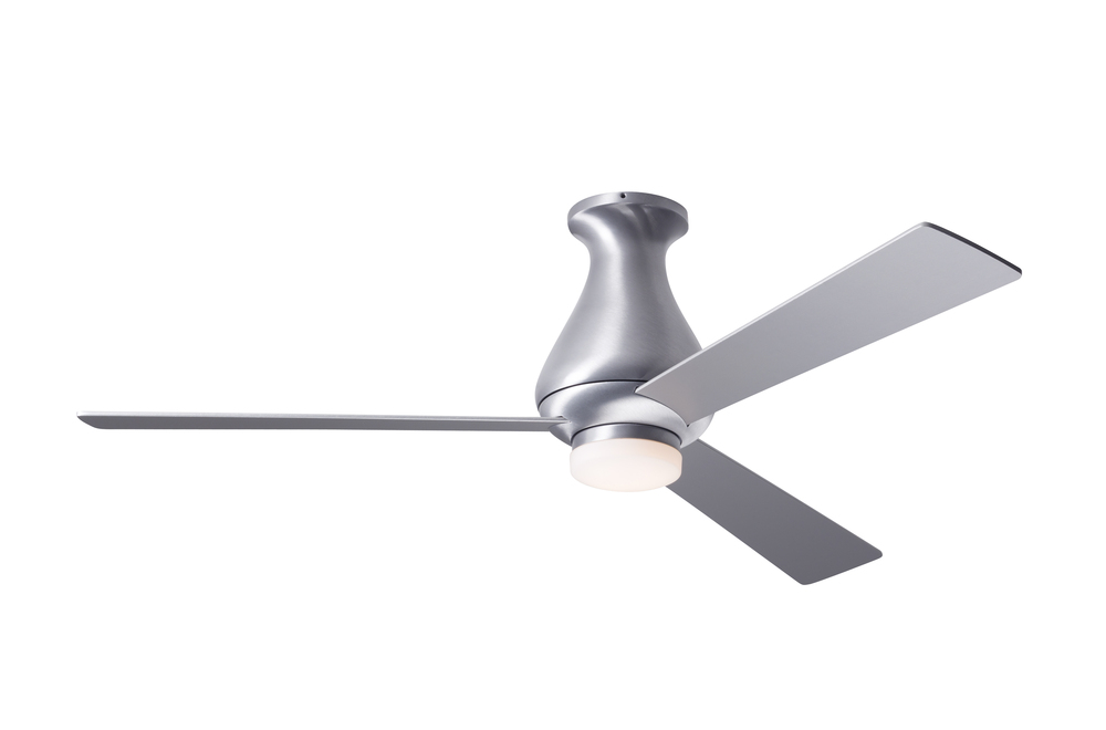 Altus Flush Fan; Brushed Aluminum Finish; 42&#34; Aluminum Blades; 17W LED; Wall Control with Remote