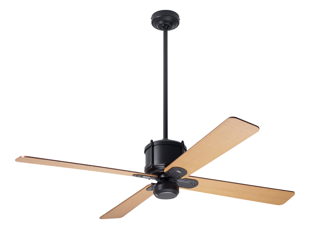 Industry DC Fan; Dark Bronze Finish; 50&#34; Maple Blades; No Light; Remote Control