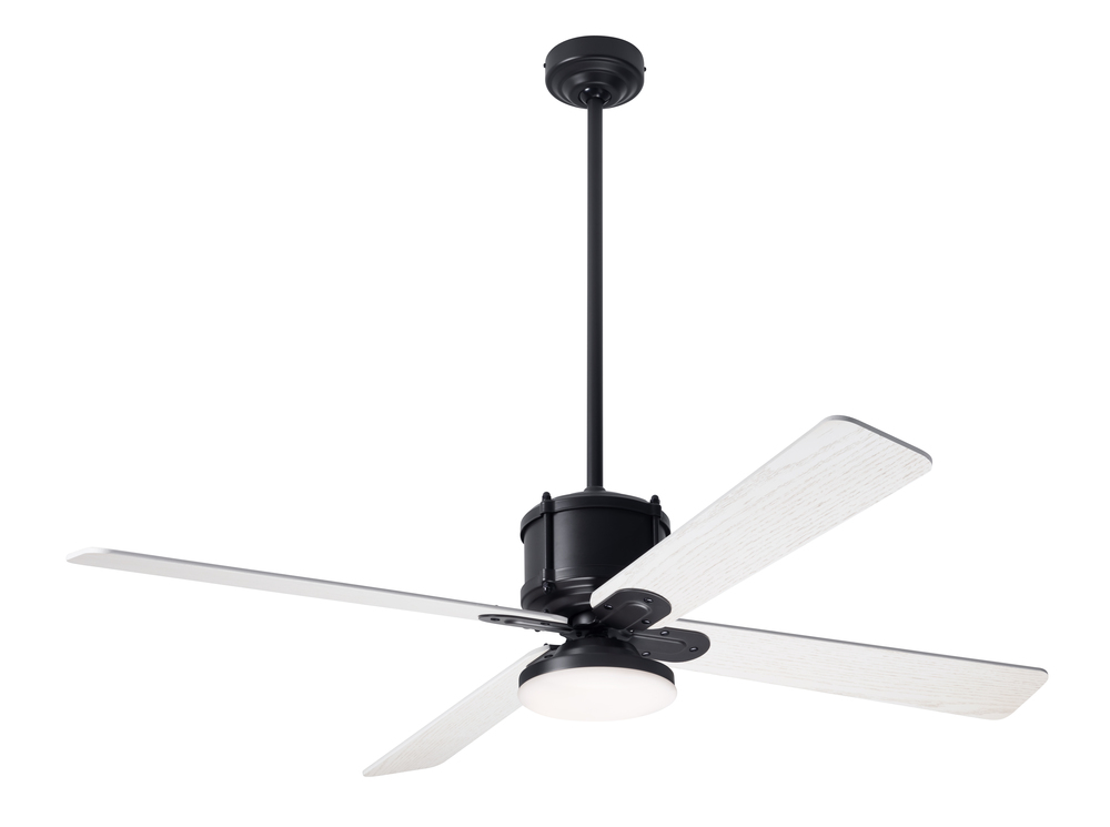 Industry DC Fan; Dark Bronze Finish; 50&#34; Whitewash Blades; 20W LED Open; Wall Control