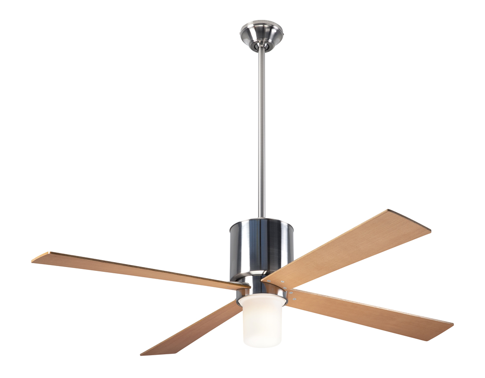 Lapa Fan; Bright Nickel Finish; 50&#34; Maple Blades; 17W LED; Fan Speed and Light Control (3-wire)