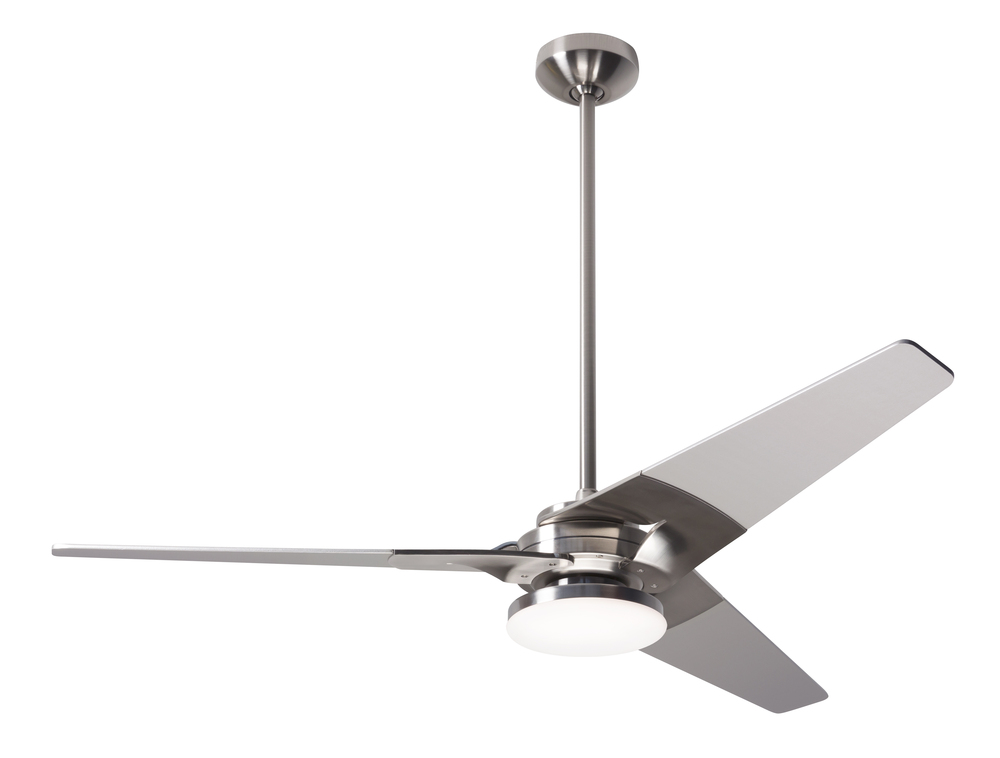 Torsion Fan; Bright Nickel Finish; 52&#34; Nickel Blades; 20W LED; Fan Speed and Light Control (3-wi