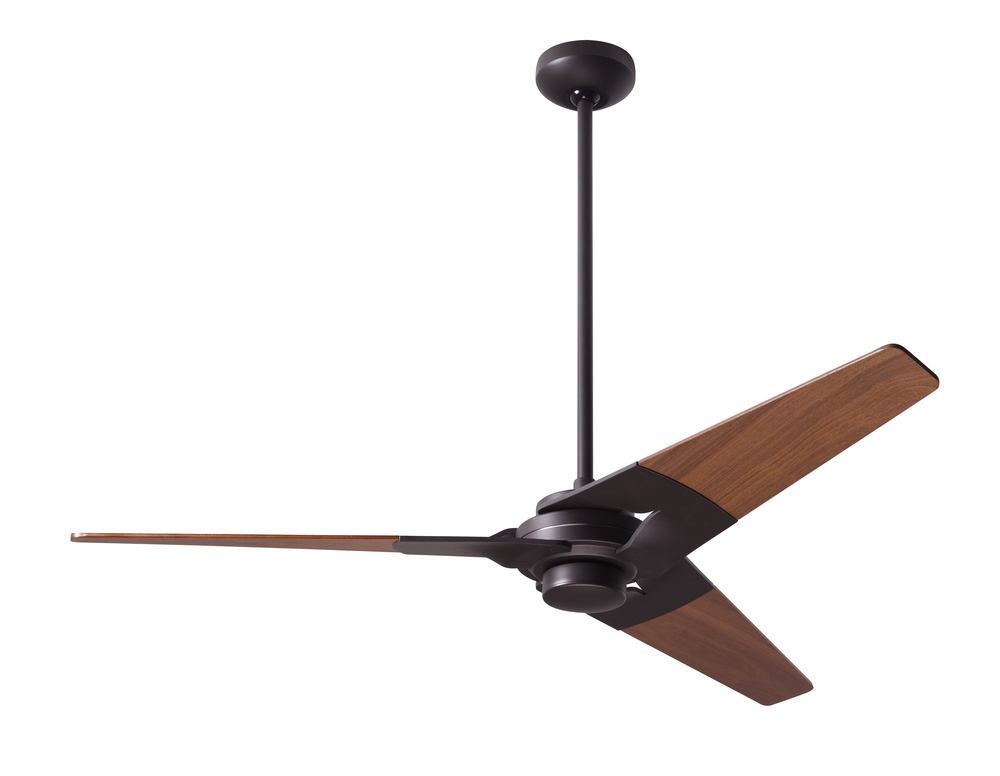 Torsion Fan; Dark Bronze Finish; 52&#34; Mahogany Blades; No Light; Fan Speed Control