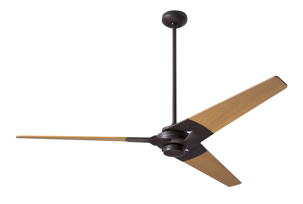 Torsion Fan; Dark Bronze Finish; 62&#34; Maple Blades; No Light; Fan Speed and Light Control (3-wire