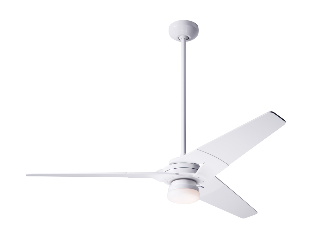 Torsion Fan; Gloss White Finish; 52&#34; Whitewash Blades; 17W LED; Fan Speed and Light Control (3-w