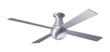 Modern Fan Co. BAL-FM-BA-52-AL-NL-005 - Ball Flush Fan; Brushed Aluminum Finish; 52" Aluminum Blades; No Light; Wall Control with Remote