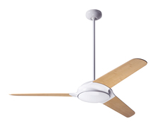 Modern Fan Co. FLO-GW-52-BB-NL-002 - Flow Fan; Gloss White Finish; 52&#34; Bamboo Blades; No Light; Fan Speed and Light Control (3-wire)