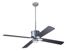 Modern Fan Co. IND-GV-50-BK-NL-CC - Industry DC Fan; Galvanized Finish; 50&#34; Black Blades; No Light; Wall/Remote Combo Control