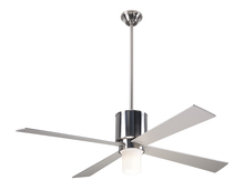 Modern Fan Co. LAP-BN-50-BK-552-004 - Lapa Fan; Bright Nickel Finish; 50&#34; Black Blades; 17W LED; Fan Speed and Light Control (2-wire)