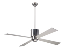 Modern Fan Co. LAP-BN-50-BK-NL-005 - Lapa Fan; Bright Nickel Finish; 50&#34; Black Blades; No Light; Wall Control with Remote Handset (2-