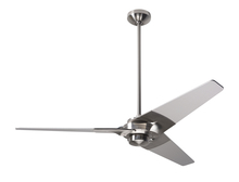 Modern Fan Co. TOR-BN-52-BK-NL-005 - Torsion Fan; Bright Nickel Finish; 52&#34; Black Blades; No Light; Wall Control with Remote Handset