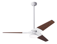 Modern Fan Co. TOR-GW-52-MG-272-002 - Torsion Fan; Gloss White Finish; 52&#34; Mahogany Blades; 20W LED; Fan Speed and Light Control (3-wi