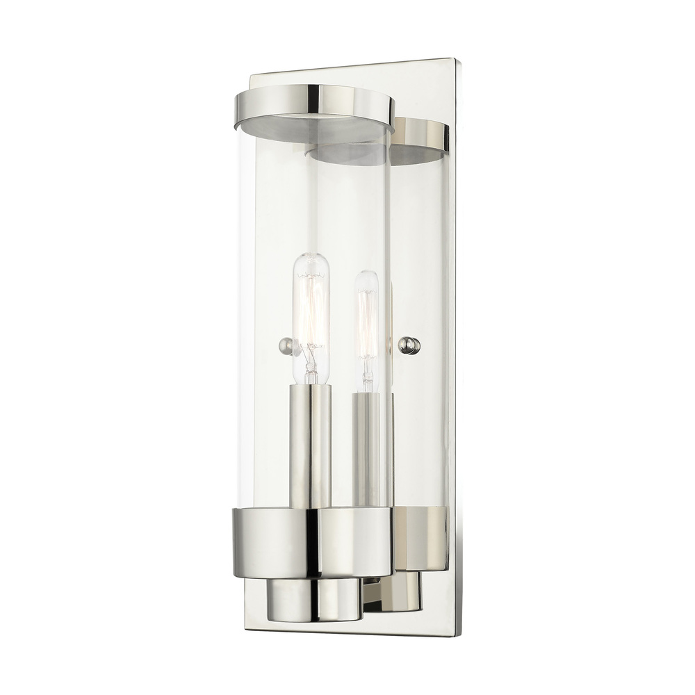 1 Lt Polished Chrome Outdoor ADA Wall Lantern