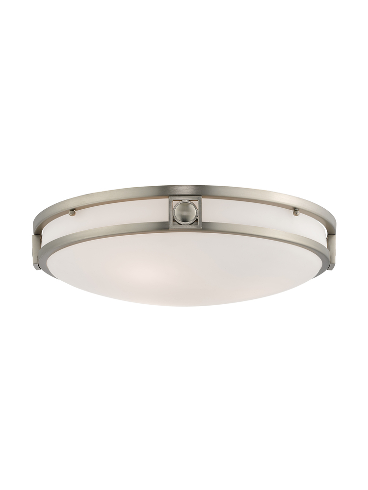 3 Light Brushed Nickel Ceiling Mount