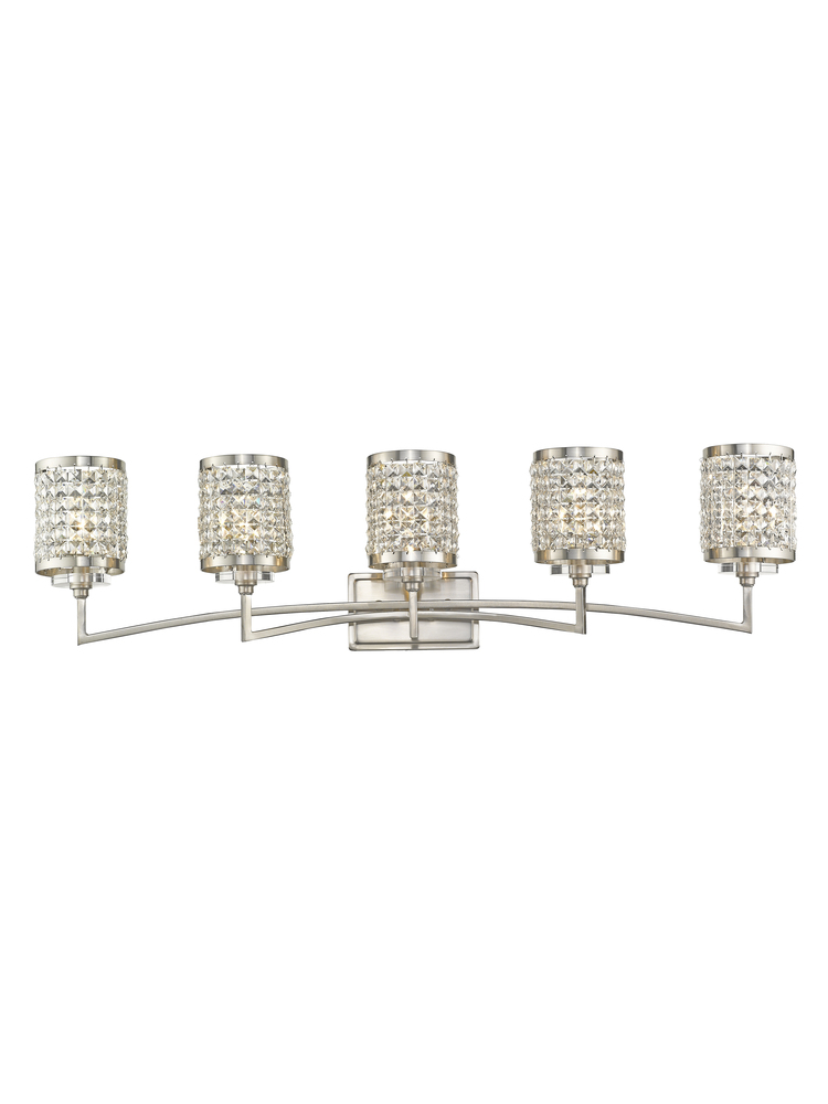 5 Light Brushed Nickel Bath Light