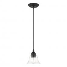 Livex Lighting 46480-04 - 1 Light Black Single Pendant