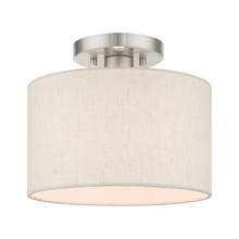 Livex Lighting 49808-91 - 1 Lt Brushed Nickel Semi Flush