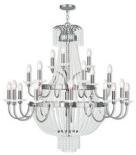 Livex Lighting 51877-91 - 21 Light Brushed Nickel Foyer Chandelier