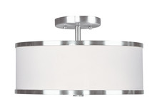 Livex Lighting 6367-91 - 2 Light Brushed Nickel Ceiling Mount