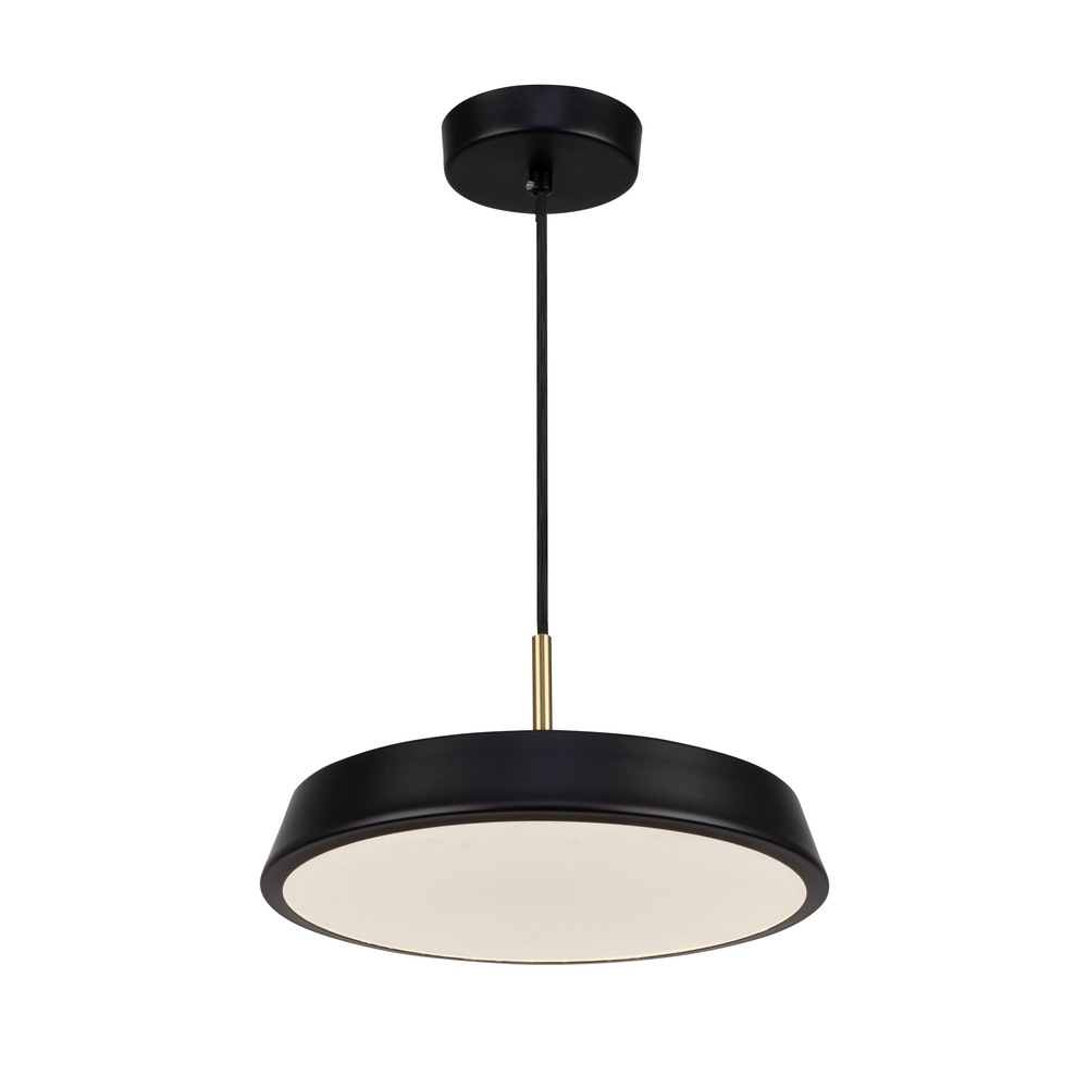 Lexi Collection 1-Light 12&#34; Pendant Black