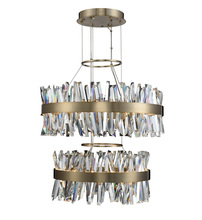 Kalco Allegri 030256-038 - Glacier 25 + 32 Inch 2 Tier LED Round Pendant