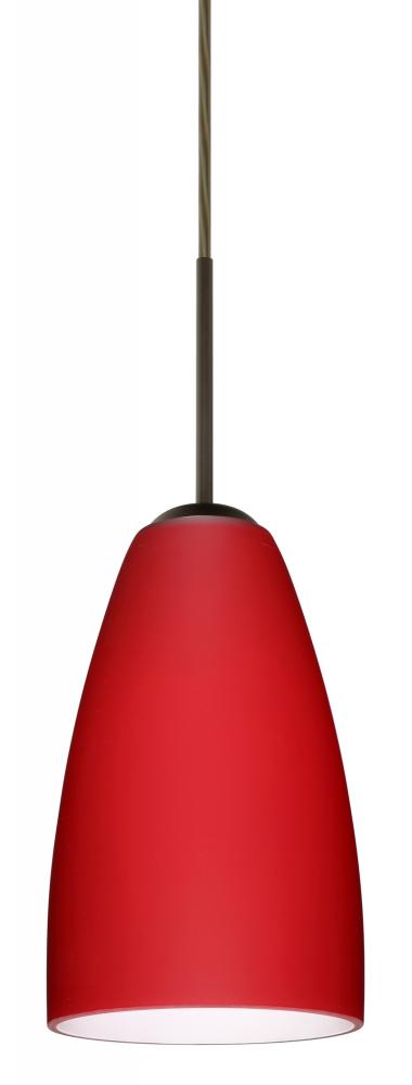 Besa Riva 9 Pendant Bronze Ruby Matte 1x75W Medium Base, 15Ft. Cord