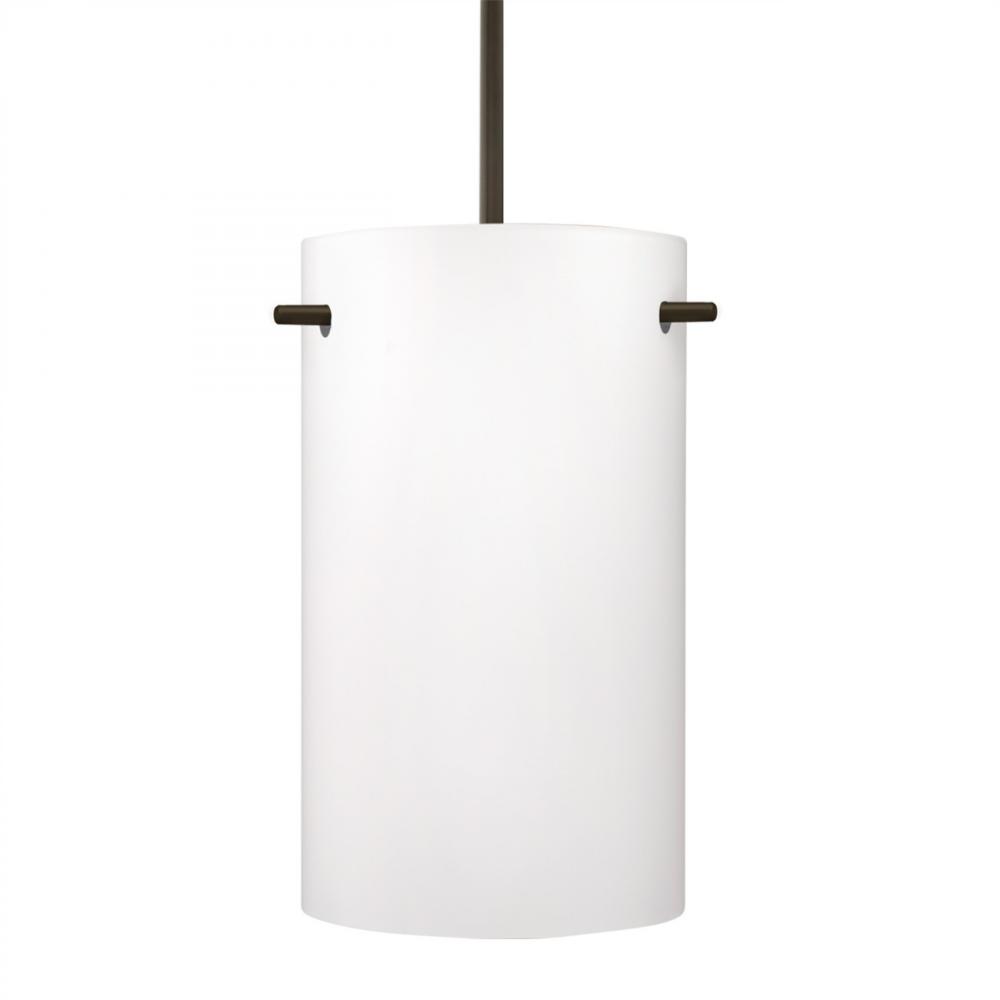 Besa Tamburo 5 Pendant, Opal Matte, Bronze Finish, 1x100W MAX E26 Base